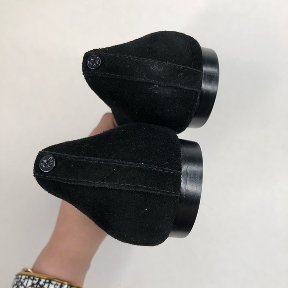 Part&Parcel Black Suede Pointed Flats - Picture 7 of 9